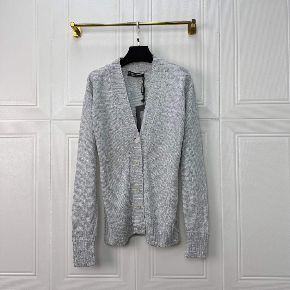 🚩steal authentic dolce gabbana Women's Gray Cardigan Sweater